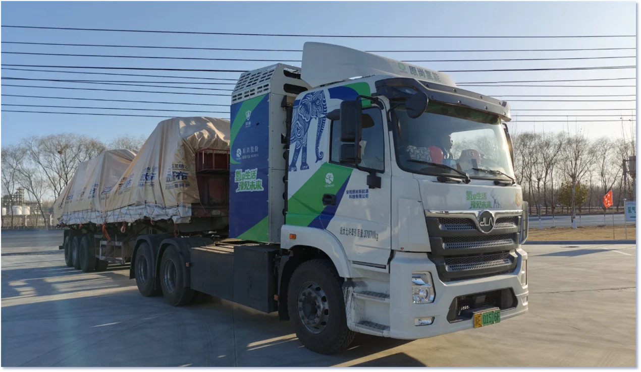 Sunwise supports an 800-kilometre-plus zero-carbon hydrogen heavy-truck route — original image