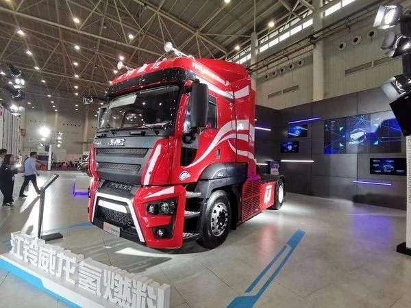 JMC Weilong hydrogen heavy trucks using Sunwise systems are delivered to Shanghai Zhidi — original image