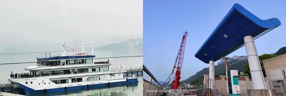 Sunwise-built marine refueling station supports the maiden voyage of Three Gorges Hydrogen Boat No. 1 — original image