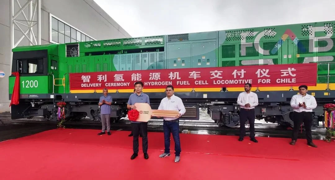 China's first overseas hydrogen locomotive order is delivered to South America — original image